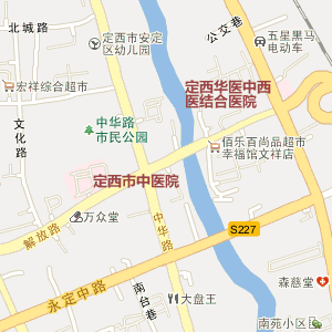 定西市安定区中华路街道地图