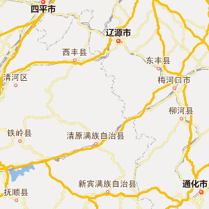 四平市火车站交通地图