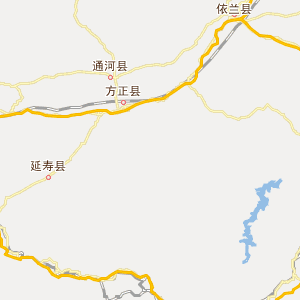 黑龙江省温泉,度假村交通地图