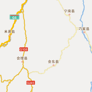 凉山彝族自治州宁南县地图