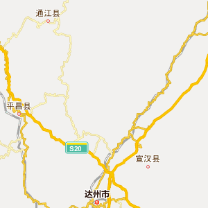 达州市宣汉县地图