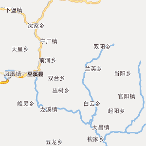 重庆市巫溪县历史地图