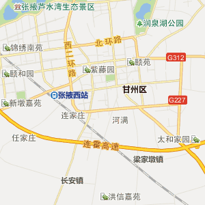 张掖市酒吧交通地图