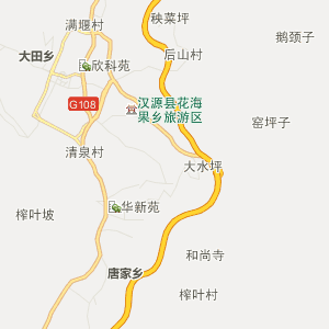 汉源县富春乡行政地图图片