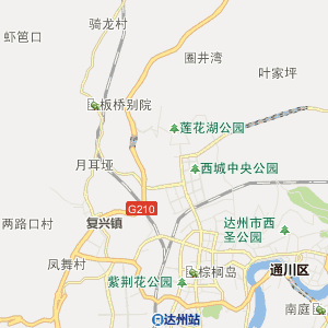 达州达川区地图