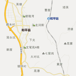 和平县合水镇行政地图