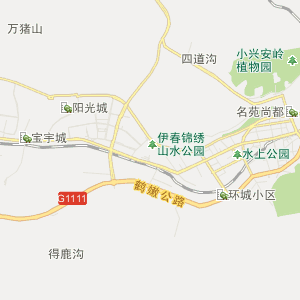 伊春市概述行政地图