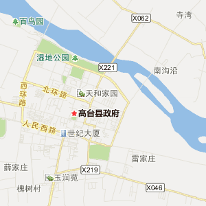 张掖市高台县行政地图
