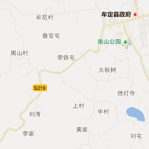 楚雄彝族自治州牟定县行政地图