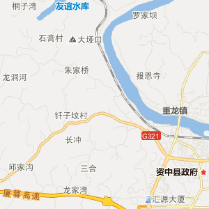 内江市资中县地图