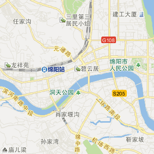 绵阳市涪城区地图