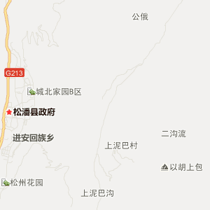 阿坝藏族羌族自治州松潘县地图