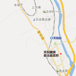 武威市天祝藏族自治县行政地图