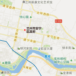 兰州市安宁区行政地图