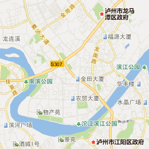 泸州市江阳区行政地图