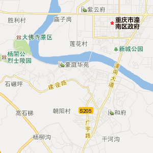 重庆市潼南区地图