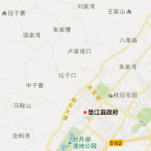 重庆市垫江县行政地图
