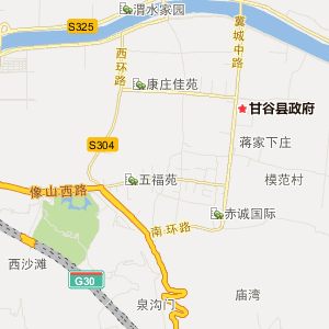 天水市甘谷县地图