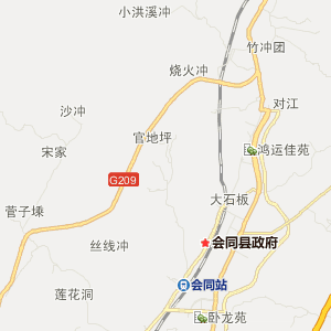 怀化市会同县地图