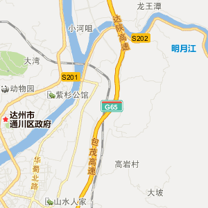 达州市通川区历史地图