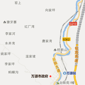 达州市万源市地图