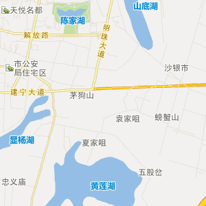 荆州市石首市行政地图