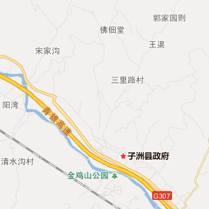 榆林市子洲县行政地图