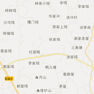 黄冈市浠水县地理地图