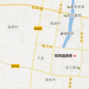 聊城市东阿县行政地图