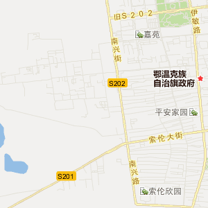 红花尔基旅游地图 巴彦嵯岗旅游地图图片