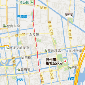 苏州市相城区行政地图