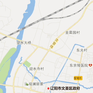 辽阳市文圣区行政地图