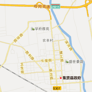 双鸭山市集贤县地图