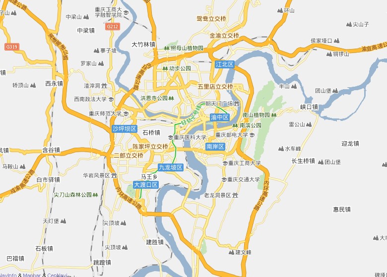 重庆市城区旅游地图【相关词_ 重庆市城区地图】