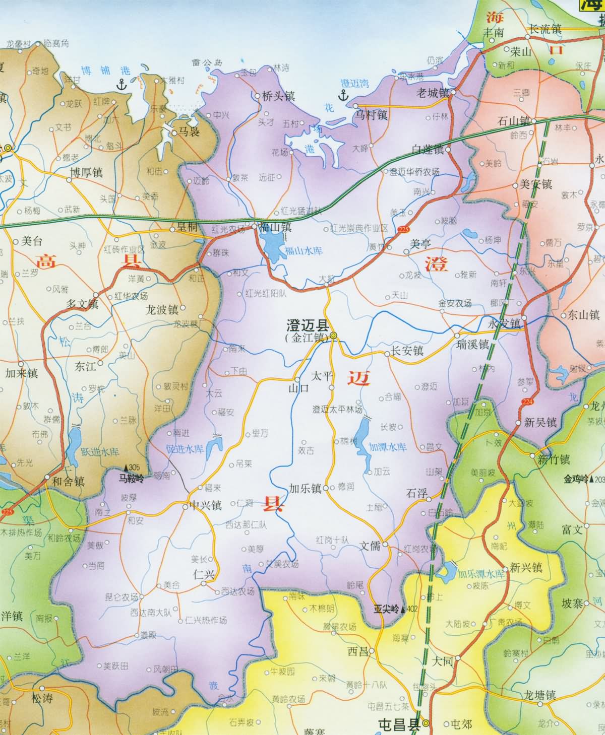澄迈县地图
