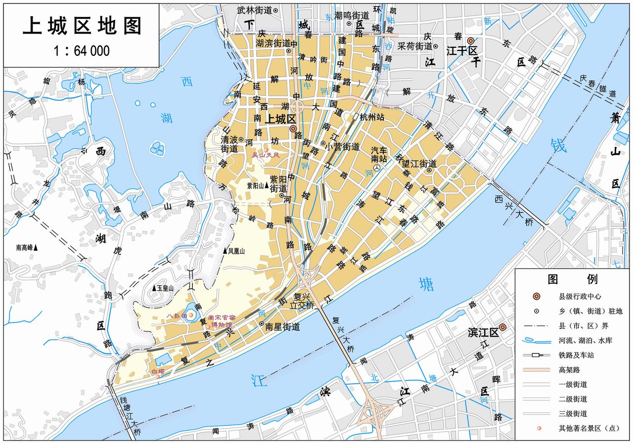杭州市上城区地图