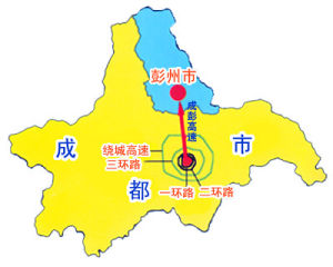 成都市彭州市地图