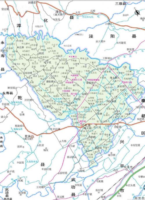 咸阳市礼泉县地图