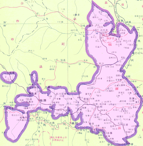 甘南藏族自治州临潭县地图图片