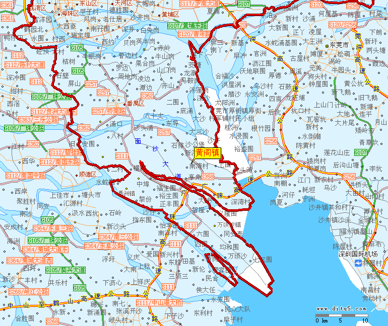 广州市南沙区地图图片