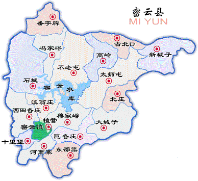 北京市密云县地图