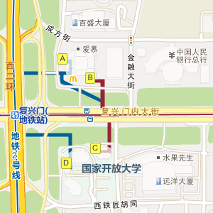 北京复兴门地铁站 复兴门地铁站出口复兴门地铁站图