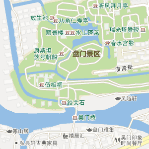 盘门景区地图图片