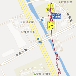 上海嘉定西地铁站嘉定西地铁站出口嘉定西地铁站图 上海地铁