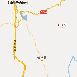 凉山彝族自治州普格县历史地图