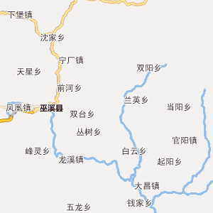 中国重庆巫溪地图图片