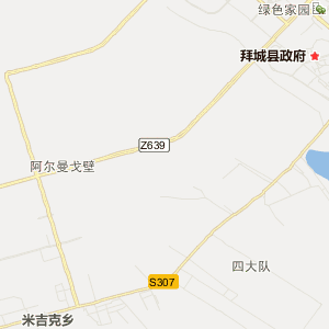 拜城县城区地图图片