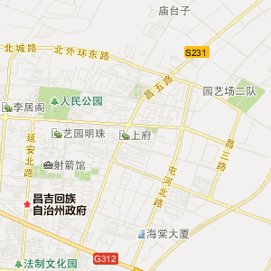 昌吉回族自治州昌吉市地理地图