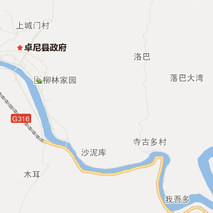 甘南藏族自治州卓尼县地图