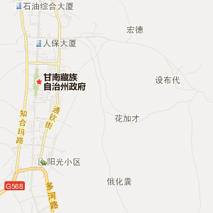 甘南藏族自治州合作市地图